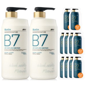 B7 약산성 탈모 헤어팩 (쿠폰가 19880원) 1000ml+1000ml+샴푸 10매 - 4/23 화요일 단하루 행사